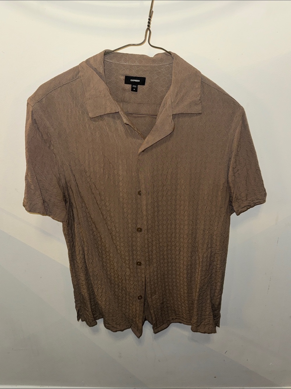 Light brown Express button down. Like new.